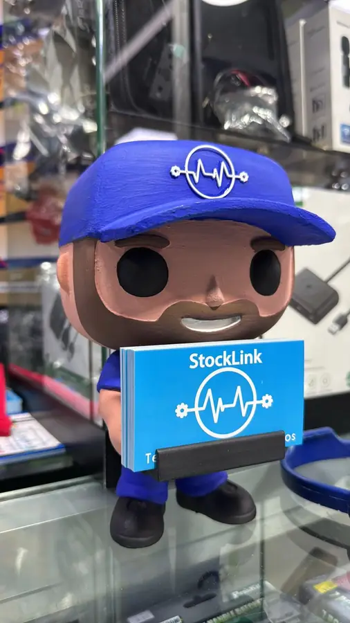Figura corporativa personalizada impresa en 3D para StockLink